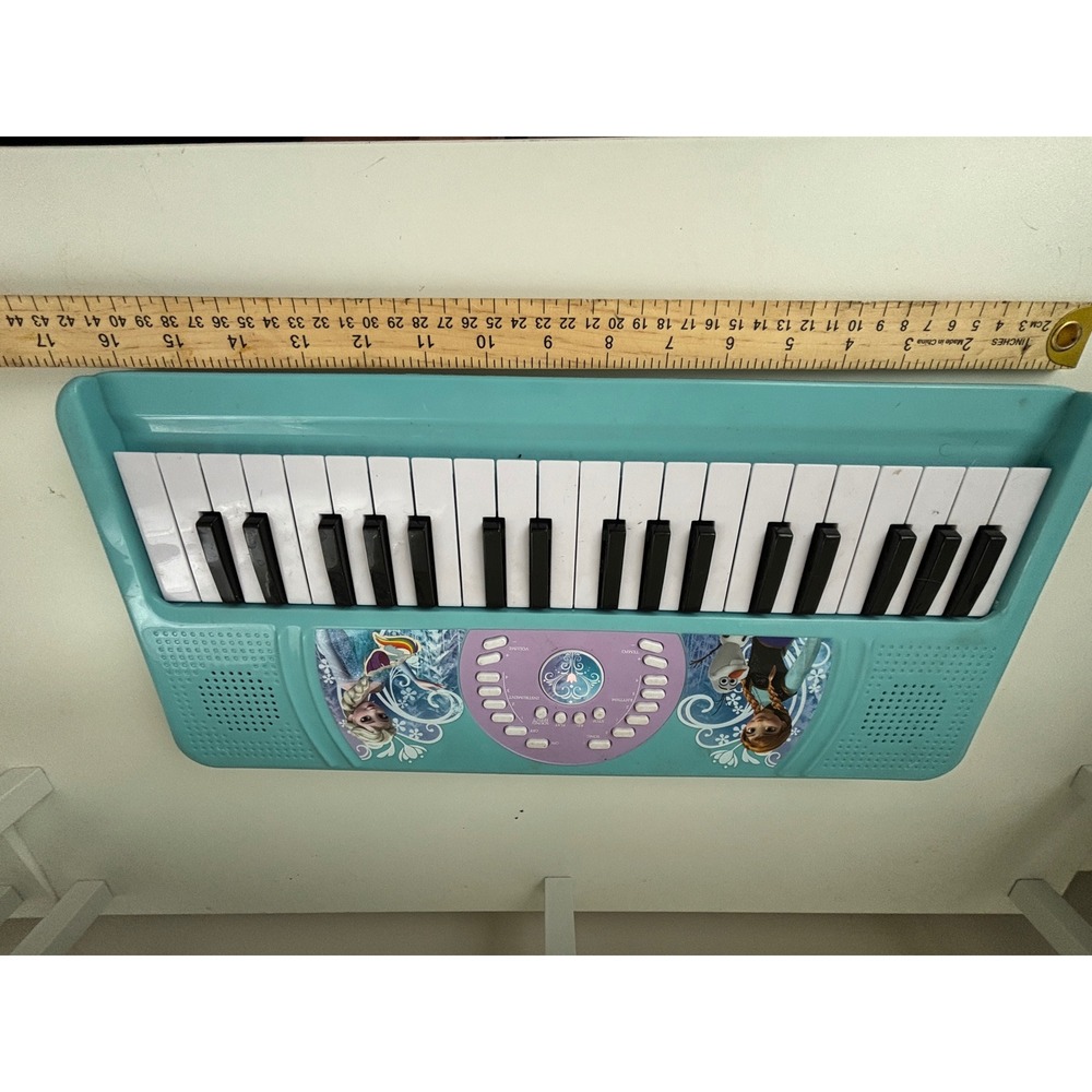 Disney Frozen Keyboard First Act Elsa Anna Olaf Toy Piano 37 Keys Teal Purple - Picture 4 of 5